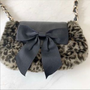 Kate Spade Faux Fur Crossbody Bag Leopard